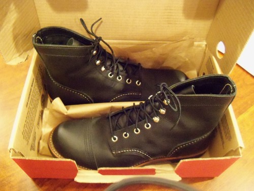Red Wing Iron Ranger #8084 Black Boots Vibram Sole New In Box-Save $$$$$$$$