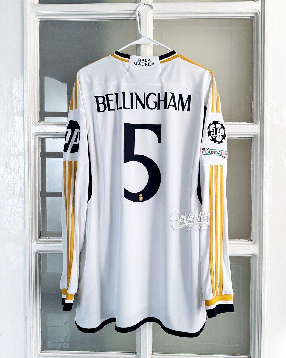 Real Madrid 2023/24 Official Home UEFA CL Final Bellingham Real Madrid 2023/24 Official Home UEFA CL Final Bellingham