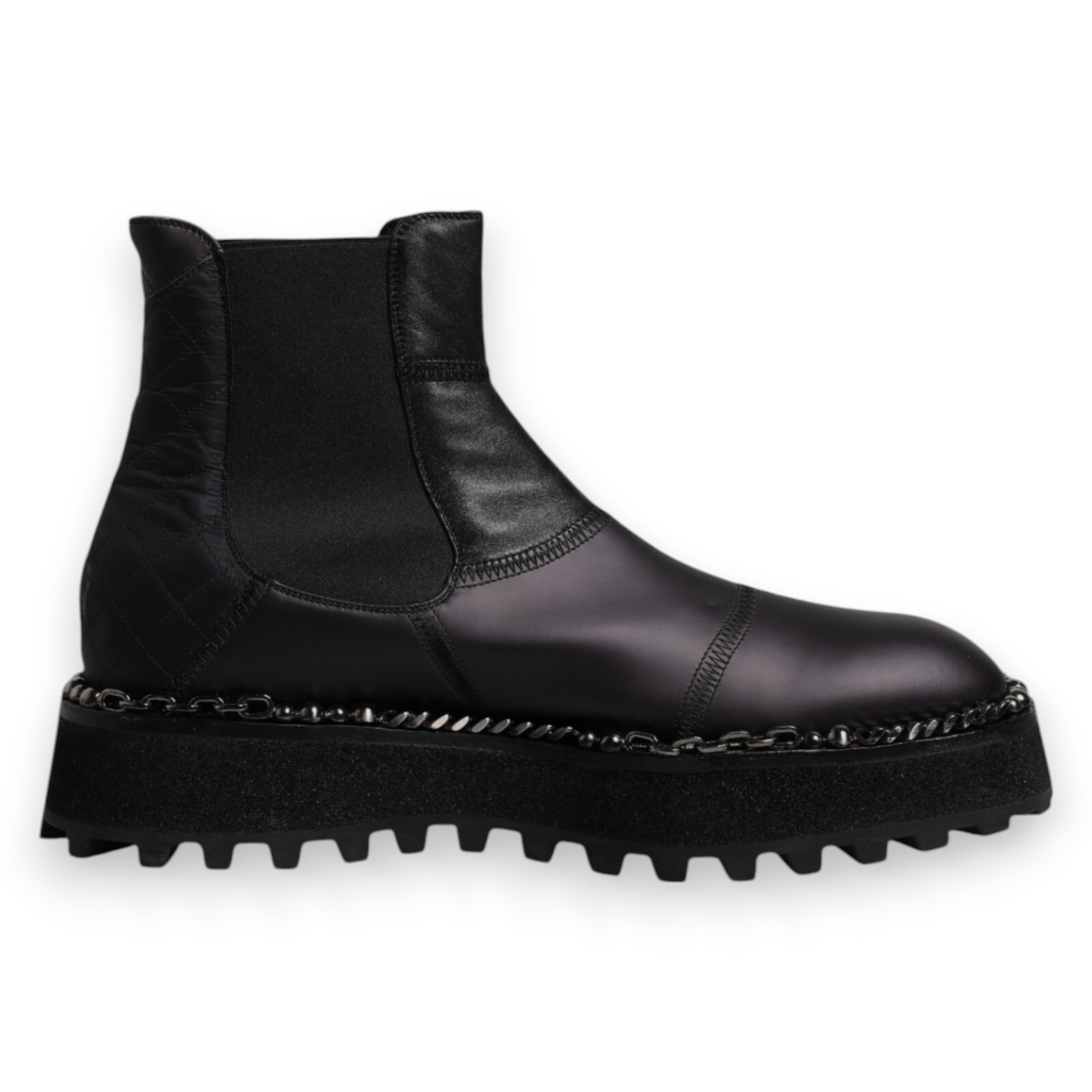 DOLCE & GABBANA Shoes Black Chelsea Boots Leather Slip On EU44 / US11 2180usd