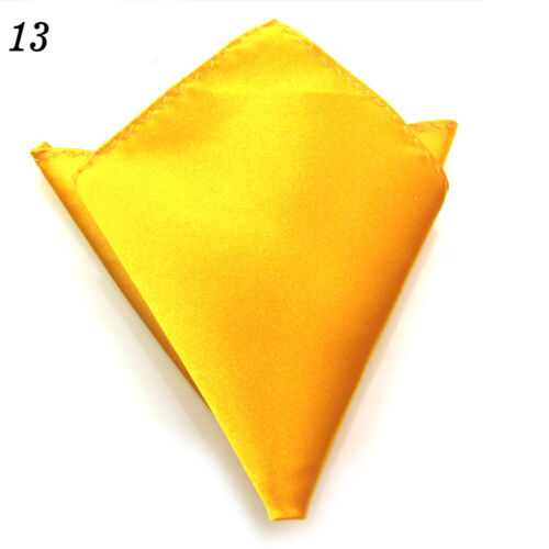 Men's Party Suit Pocket Square Solid Smooth Handkerchief Kerchief Towel Hanky US - Picture 25 of 41