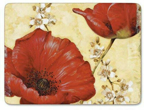 Set 6 Pezzi Cream Pimpernel Classic Cream Collection - Set Di 6 Sottobicchieri Con Retro In Sughero, Resistenti Al Calore E Alle Macchie, Per Proteggere Il Piano Del Tavolo, Dimensioni: 10,2 X