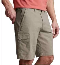 Copper and Oak Men Cargo Shorts 40 Ripstop Security Pocket Flex Waist Stretch