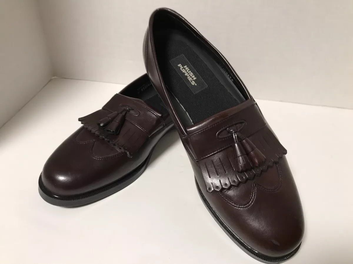 Fuera de plazo Civil Preciso Hush Puppies Shoes Men&#039;s 12 M Brown Tassel Loafers Leather Slip on |  eBay