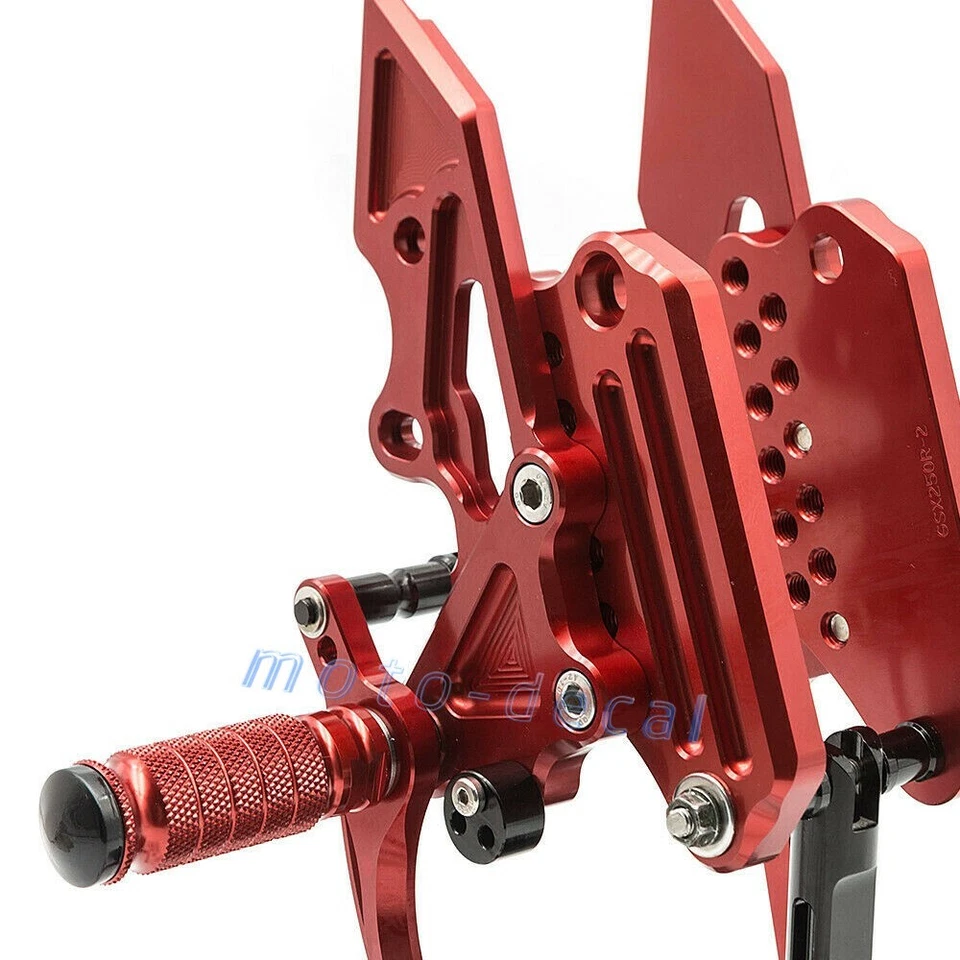 Juego trasero CNC para Suzuki 2016 GSX250R GSXR250 reposapiés estriberas pedales cambio rojo Foto 4 de 4