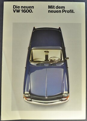 1970 Volkswagen 1600 Type 3 Brochure Notchback Fastback Squareback