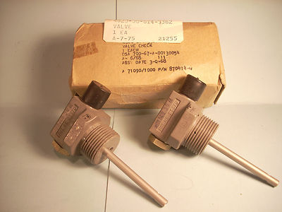 2 KIDDIE AIRCRAFT VALVE CHECK 870414 NSN 4820-00-614-3362 VALCOR 870414 3000 PSI