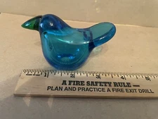 Oiva Toikka Flycatcher  Iittala Bird - Nuutajarvi Finland-Signed