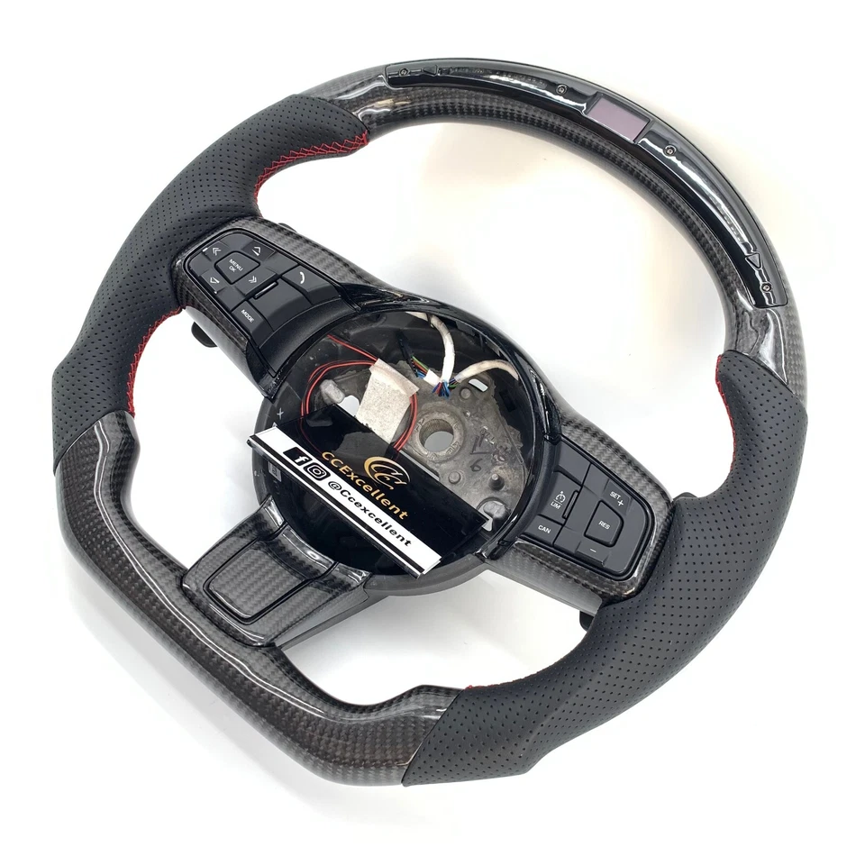 For Jaguar F Type S E-Pace 2014-2020 Custom Carbon Fiber Steering Wheel With LED - Изображение 2 из 4