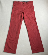 Tommy Hilfiger Chino Pants Women's Size 16 Red Solid Flat Front Straight Fit