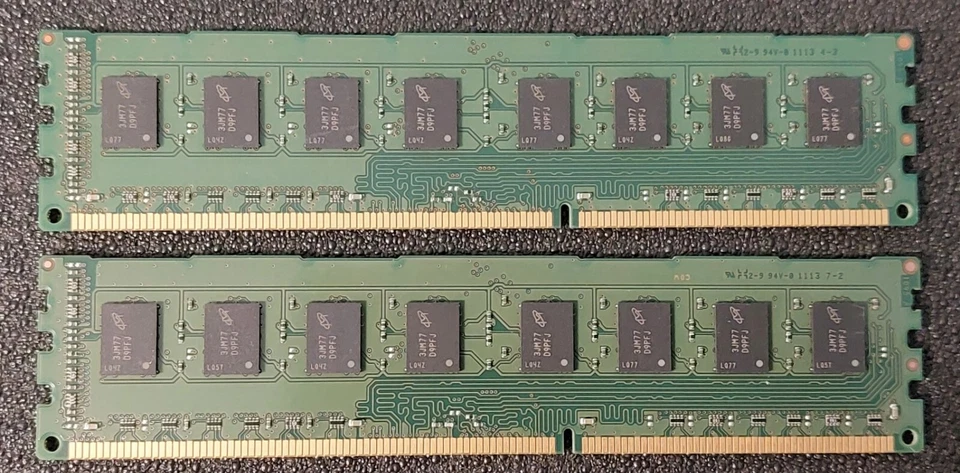 Lot of 4 Micron 4GB 2RX8 PC3-12800U 11-11-B1 Memory (MT16JTF51264AZ-1G6M1) - Image 2 of 2