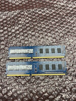 (2) SK Hynix 4GB 1Rx8 PC3L 12800U-11-13-A1 Desktop RAM HMT451U6BFR8A-PB NO AA