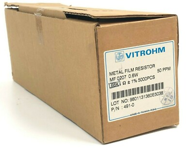 3500 x Stück - Vitrohm 68K 0,6 W 1 Ω Metallfilmwiderstand - MF0207 - Teil 497-0