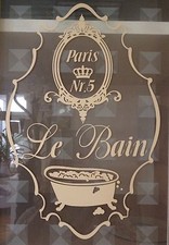 Shabby Wasserf. Aufkleber Möbeltattoo Schrank,Vitrine,Krone,Buffet,Fenster weiß