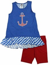 Girl Friends Red, White, Blue 2 Piece Set - Size: 8 - H-9