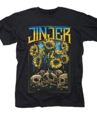 RETRO Jinjer band Skull album T-shirt Black Short Sleeve All