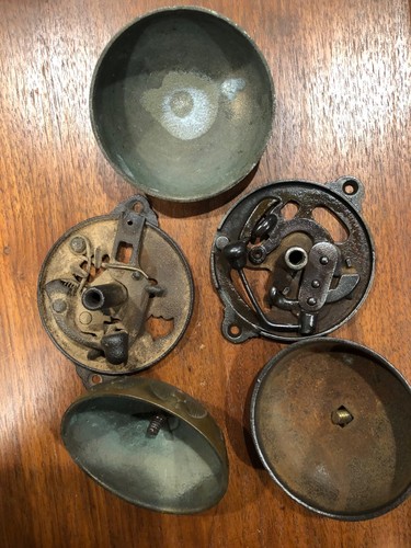 ANTIQUE MECHANICAL DOORBELL LOT- 1870S . AS IS - Picture 2 of 14