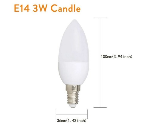 LED Candle Small Screw E14 Bulbs 3W 5W Bayonet B22 B15 Screw E27 Daylight - Picture 6 of 13