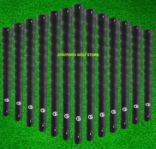 Grip One G1 TPR Wrap Golf Swing Grips Standard/Undersize 56R/60R Black Set