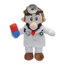 Super Mario bros 8" Doctor Mario stuffed plush Figure Doll Teddy Toy