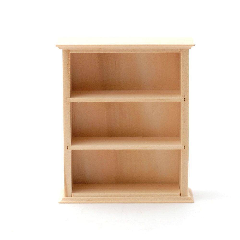Dolls House Shelves Unfinished Wooden Kitchen Furniture Miniature 1:12th Scale