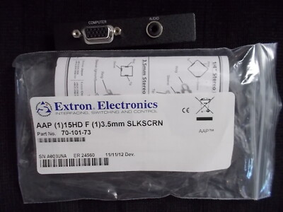 Extron Electronics 70-101-73 AAP (1) 15HD F (1) 3.5mm SLKSCRN 