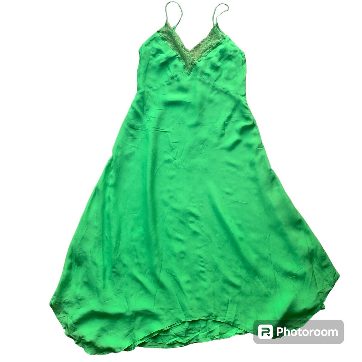 Mango Women's Asymmetrical Long Sleeves Green Neon Casual Evening Dress  Size 4 | eBay