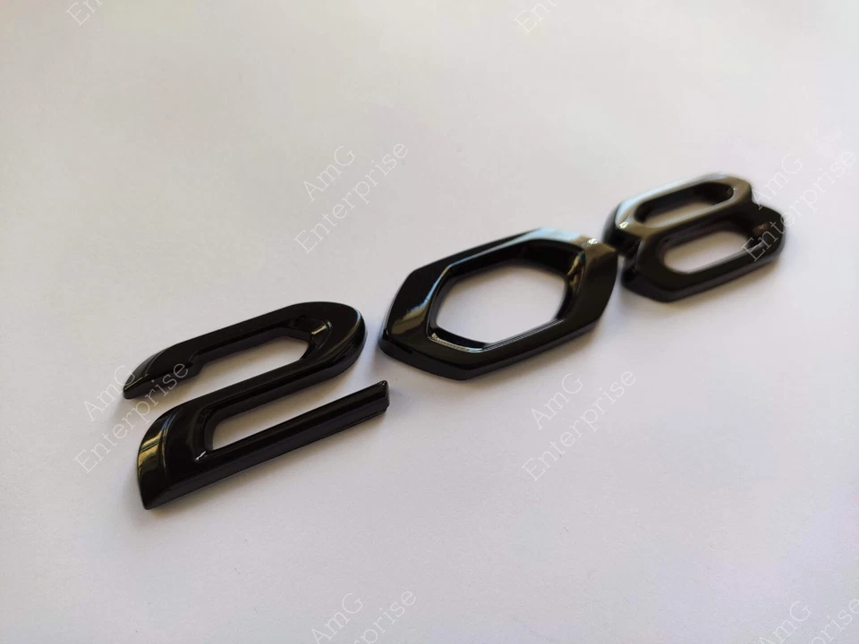 Emblema insignia delantera/trasera coche negro brillante para Peugeot 208 GT 19- P21 Decromo Foto 2 de 3