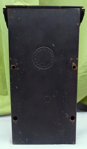 Mail Box Vintage Metal Door Mount in Good Cond 11-1/4" T x 6-3/8" W x 2-5/8" D - Picture 3 of 12