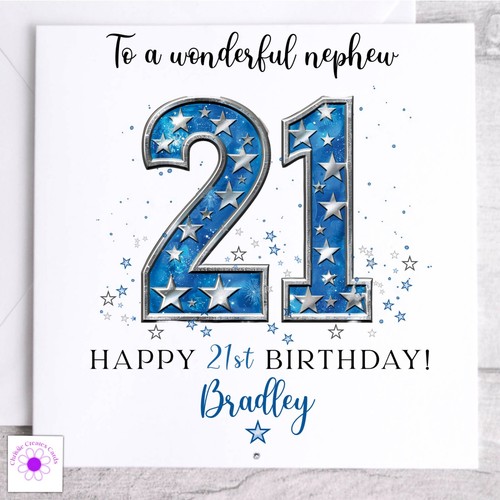 Personalised Birthday Card 21st Son Grandson Godson Nephew Friend Male 21st Card - Picture 4 of 18