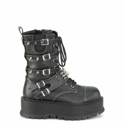 black spiked platform boots