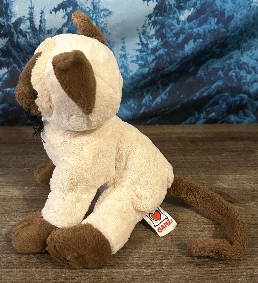 Ganz Webkinz Siamese Kitty Cat Plush Tan Brown Stuffed Animal 8" No Code - Image 4 of 4