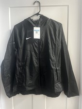 Nike Team Full Zip Jacket Women Medium Black Windbreaker Running
