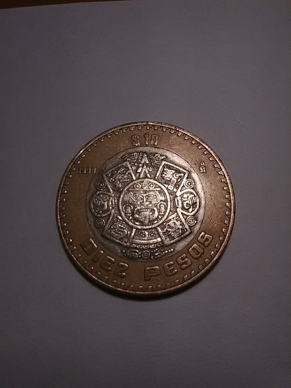 Mexican 1998 10 Peso World Coin