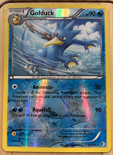 The Pokemon Company Golduck Reverse Holo 35/149 Boundaries Crossed EN 2012 90 HP