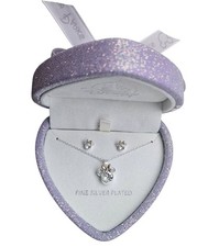 2026 Disney Parks Minnie Mouse Icon Fine Silver-Plated Necklace  Earrings Set
