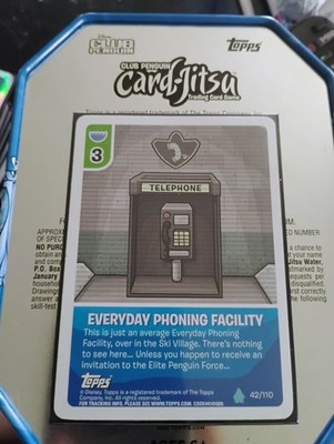 Topps Club Penguin Card-Jitsu TCG Everyday Phoning Facility #42/110