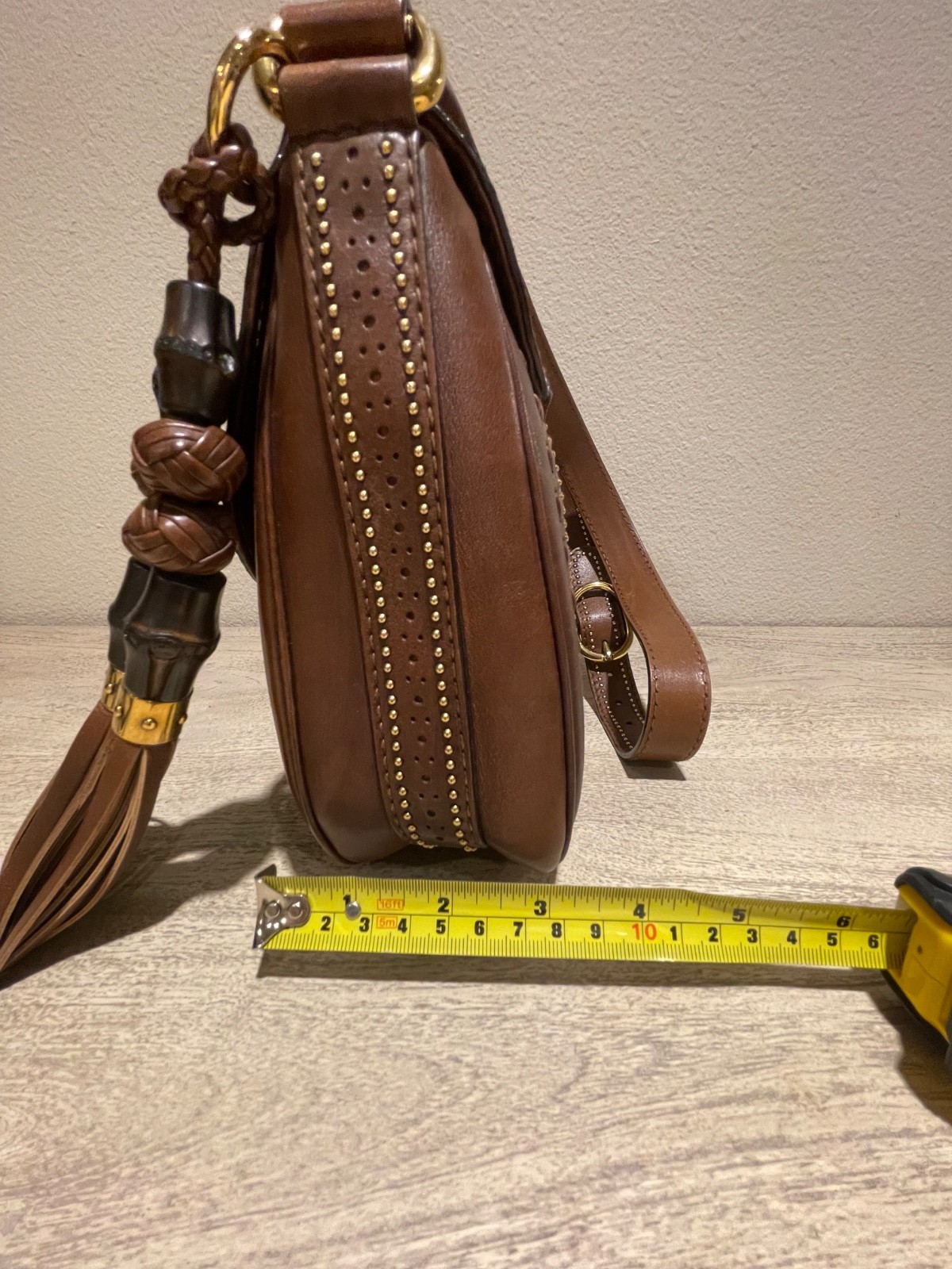 GUCCI Authentic Snaffle Bit Brown Medium Handbag … - image 22