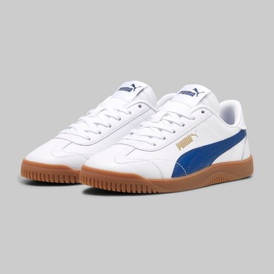 Puma Club 5v5 JR Puma White-Clyde Royal Größe UK 4 Neu im vollen Karton