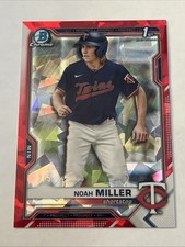 2021 Bowman Chrome Sapphire Noah Miller Red Refractor 1st Rookie /5 Dodgers RC