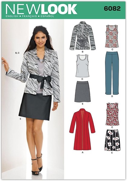 New Look 6082 Schnittmuster Jacke Hose Rock Top GrößEn 8 - 18 Skill: Average-image