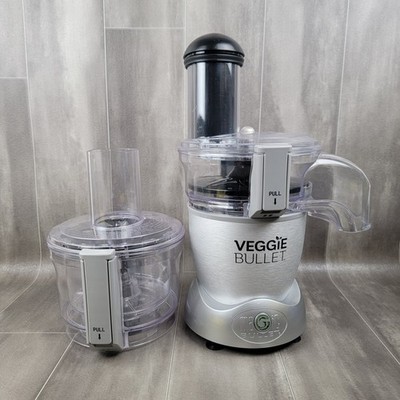 Veggie Bullet Shred, Slice & Spiralize Food Processor VB-101 Complete Tested 
