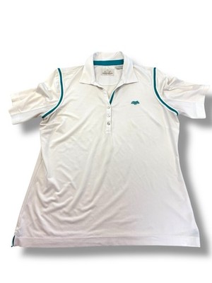 EP Pro Tour Tech White Short sleeve  1/4 Button Golf Polo Shirt   - Sz M