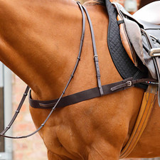 Premier Equine Zimella Elastic Breastgirth Brown