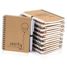 32 Pcs Inspirational Journals Bulk 16 Sets A6 Spiral Notebook with Straw