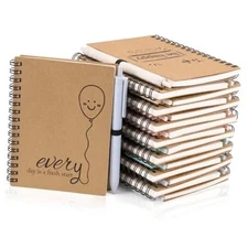  32 Pcs Inspirational Journals Bulk 16 Sets A6 Spiral Notebook with Straw 
