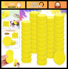 50 Pack Round Painting Sponges 2.9" - Yellow Clay  Face Painting Art Supplies