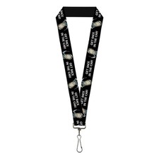 Rick and Morty Lanyard, Rick and Morty Rick Get Back In the Car Pose Black White