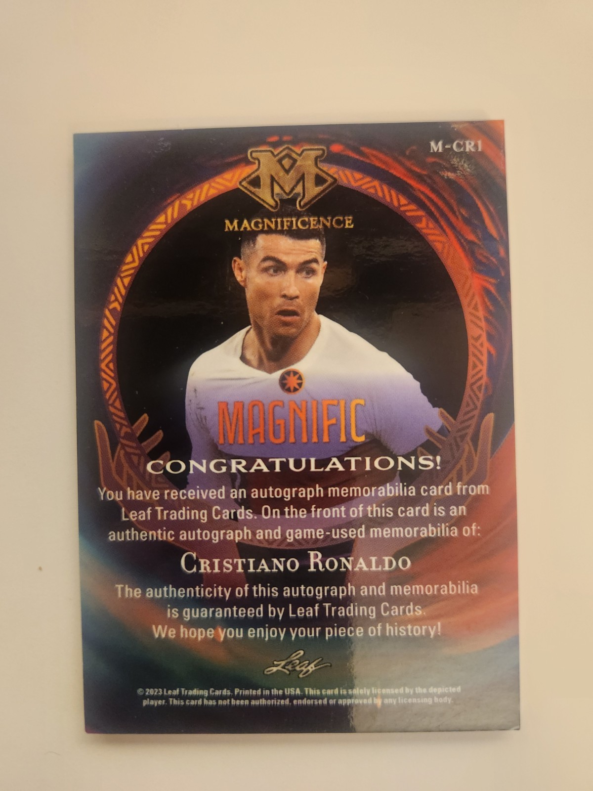 2023 Leaf Magnificence Magnific Cristiano Ronaldo Patch Auto 4/4 view 7