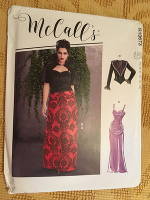 Unused pattern woman's size 6- 14 formal gown & jacket, c 2020 McCall's
