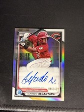 2024 Bowman Chrome ALFREDO ALCANTARA Refractor Auto /499 Reds CPA-AA